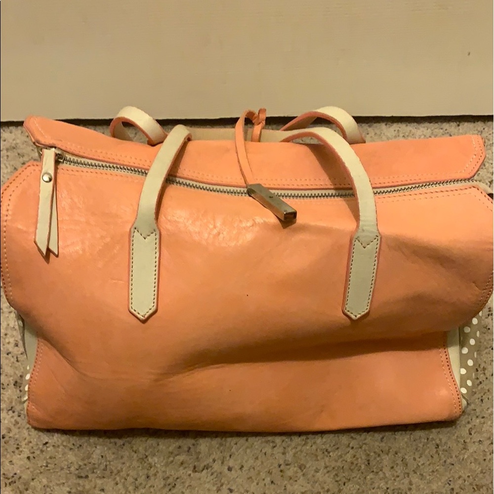 COPY - Pink and Tan Innue Handbag with Polkadot P…